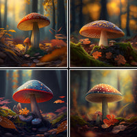 Forest Mushrooms 3 Coaster Set - 42126CS