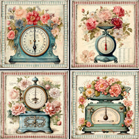 Floral Scales Coaster Set - 42131CS