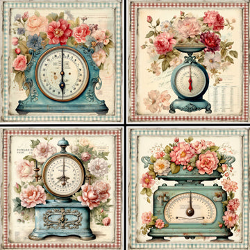 Floral Scales Coaster Set - 42131CS