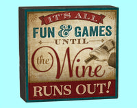 Wine Runs Out Box - 18079