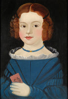 Girl With Red Hair And Card - 4672