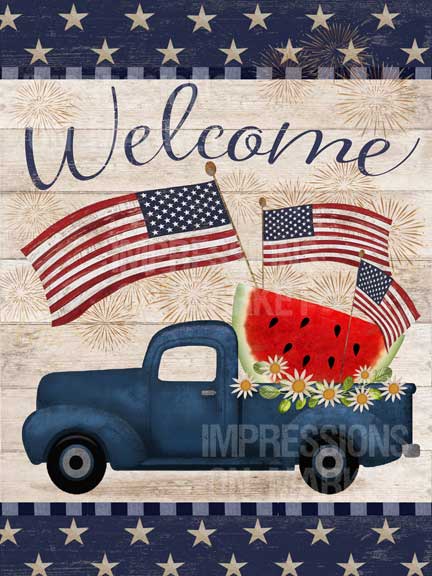 Blue Truck Flag - 7908
